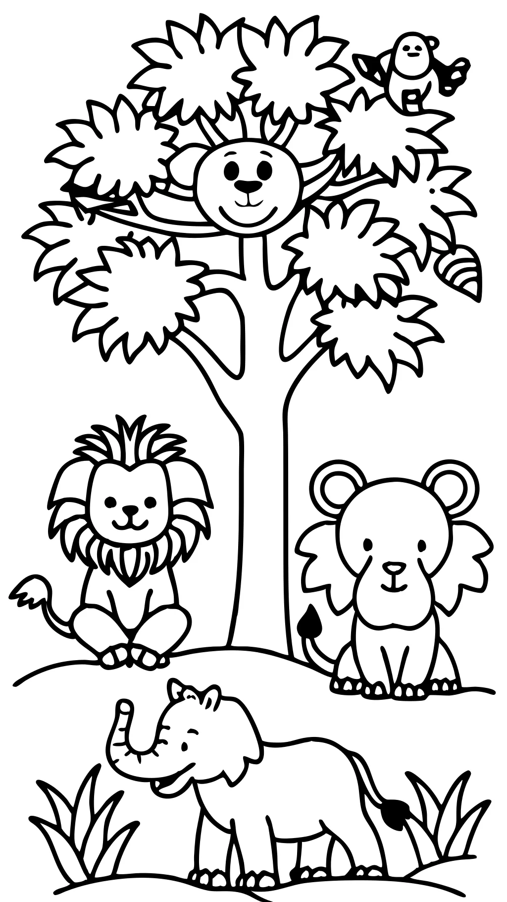 zoo animal coloring pages